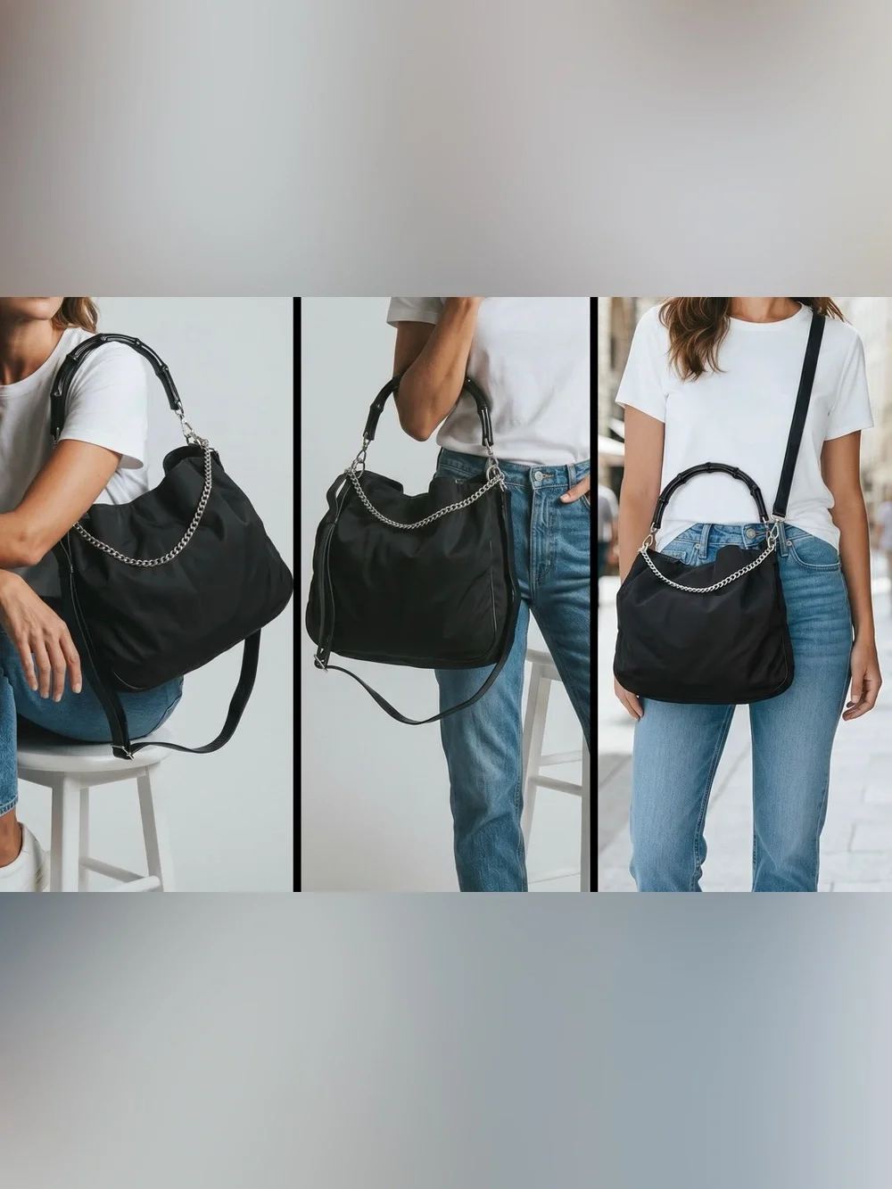 Gucci black nylon